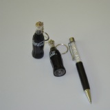 Bottle keychain with Pen